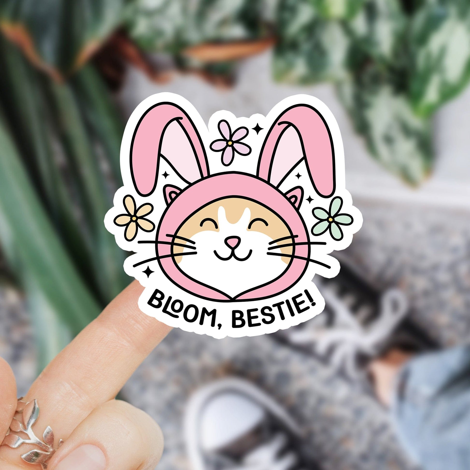 Bloom, bestie! Waterdichte vinyl sticker