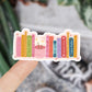 Boekenverzameling waterdichte vinyl sticker