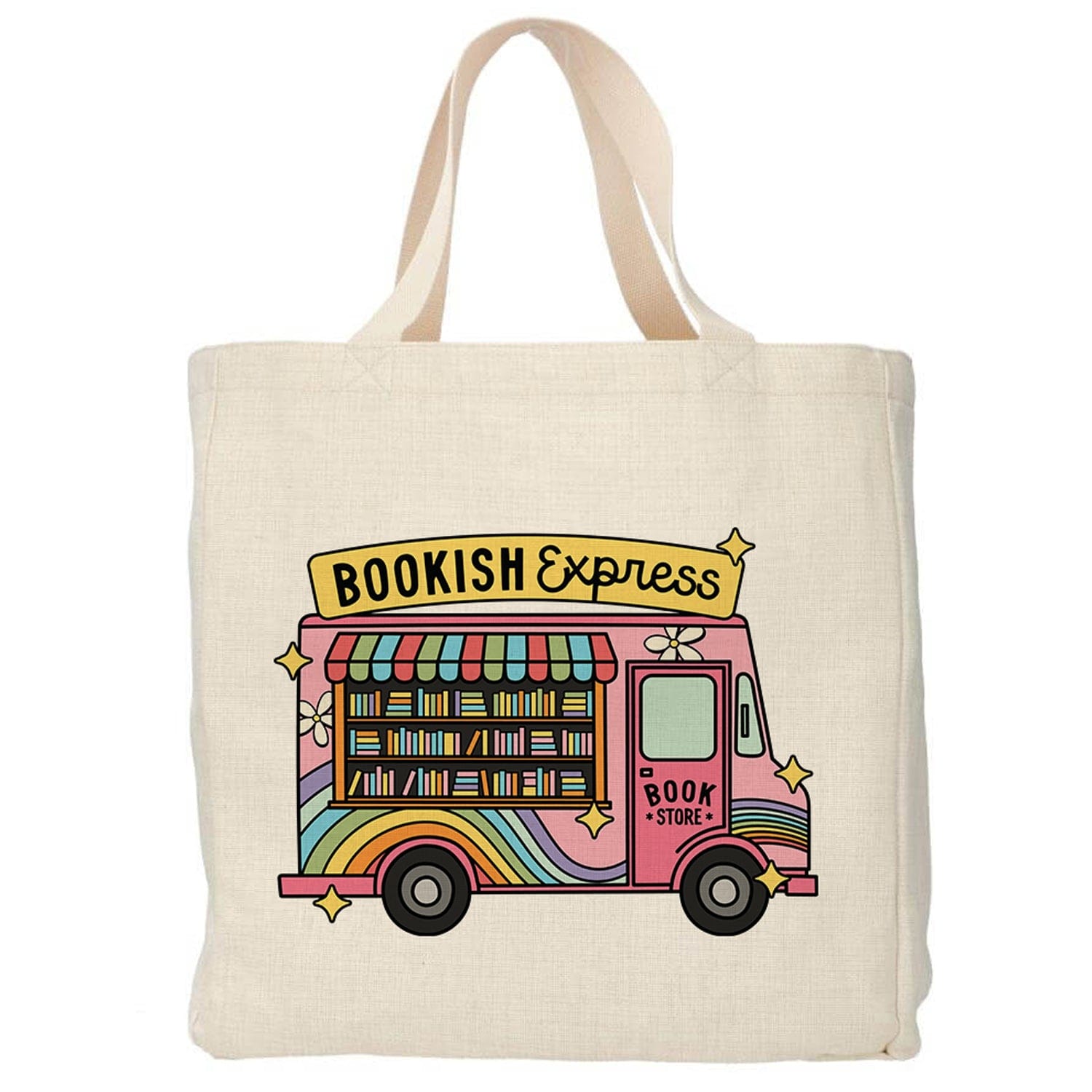 Bookish Express tote bag - Boodschappentas 38 x48 cm - Polylinnen