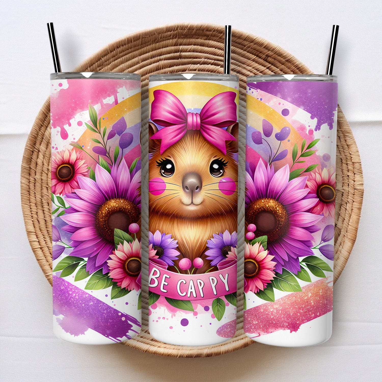 Capybara Tumbler - Roestvrijstalen Thermosbeker