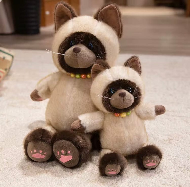 Cartoon Siamese Katten Knuffel – Schattige Kawaii Kat Knuffel | Pluche Speelgoed & Cadeau