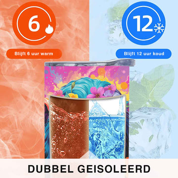 Chimpansee met felle kleuren tumbler - Breng kleur in je dag!