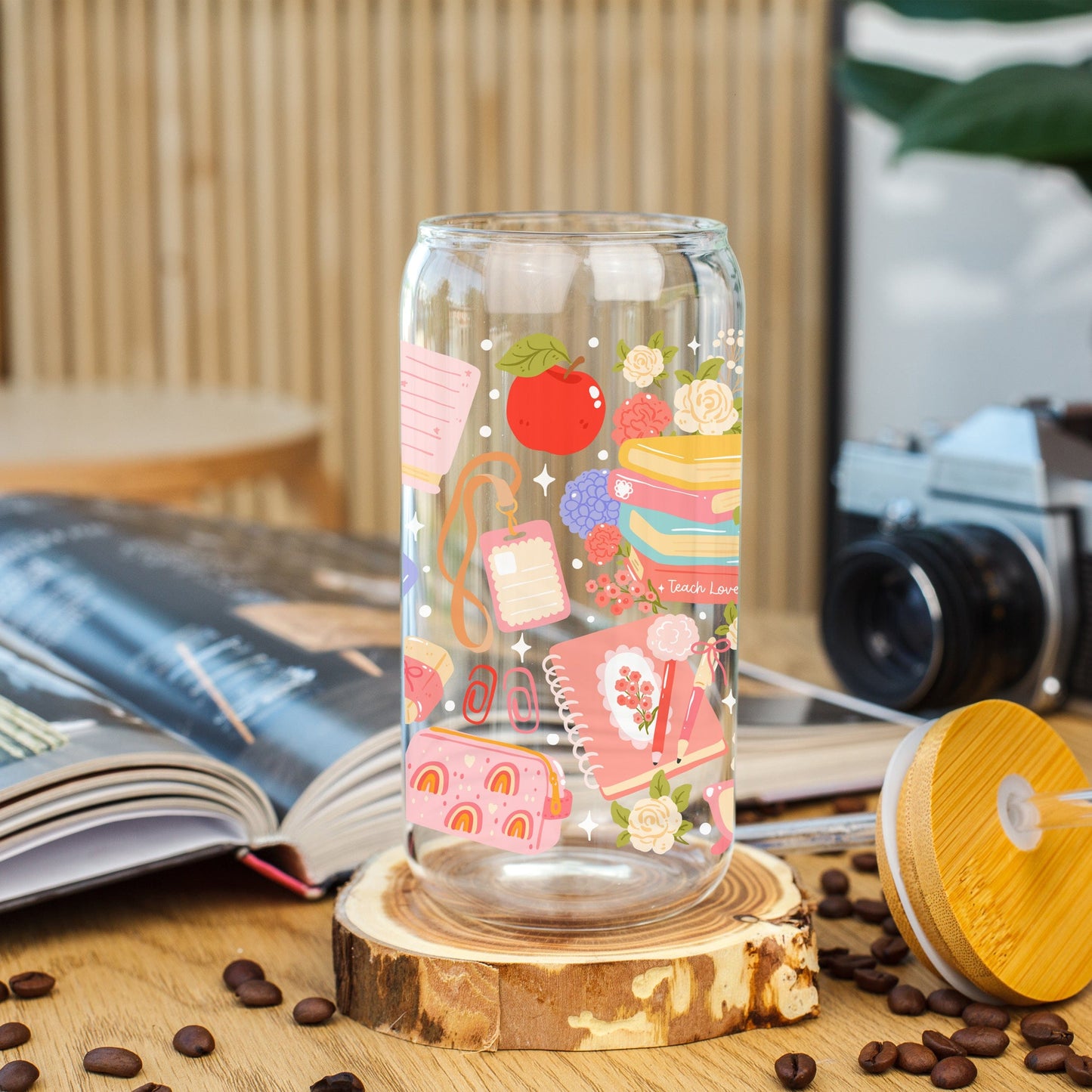Creasowl Back to School Glazen Beker 500 ml voor Leraren