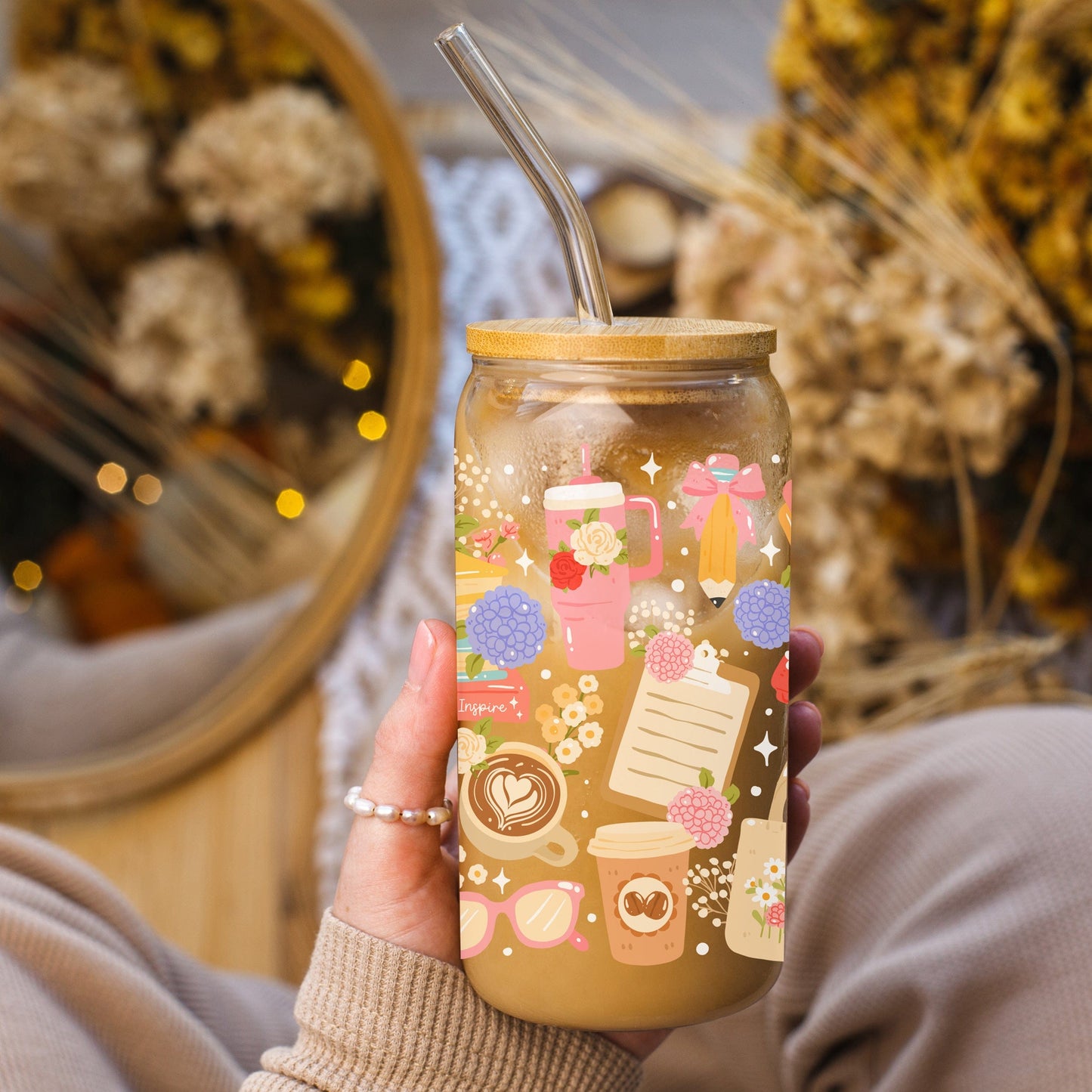 Creasowl Back to School Glazen Beker 500 ml voor Leraren