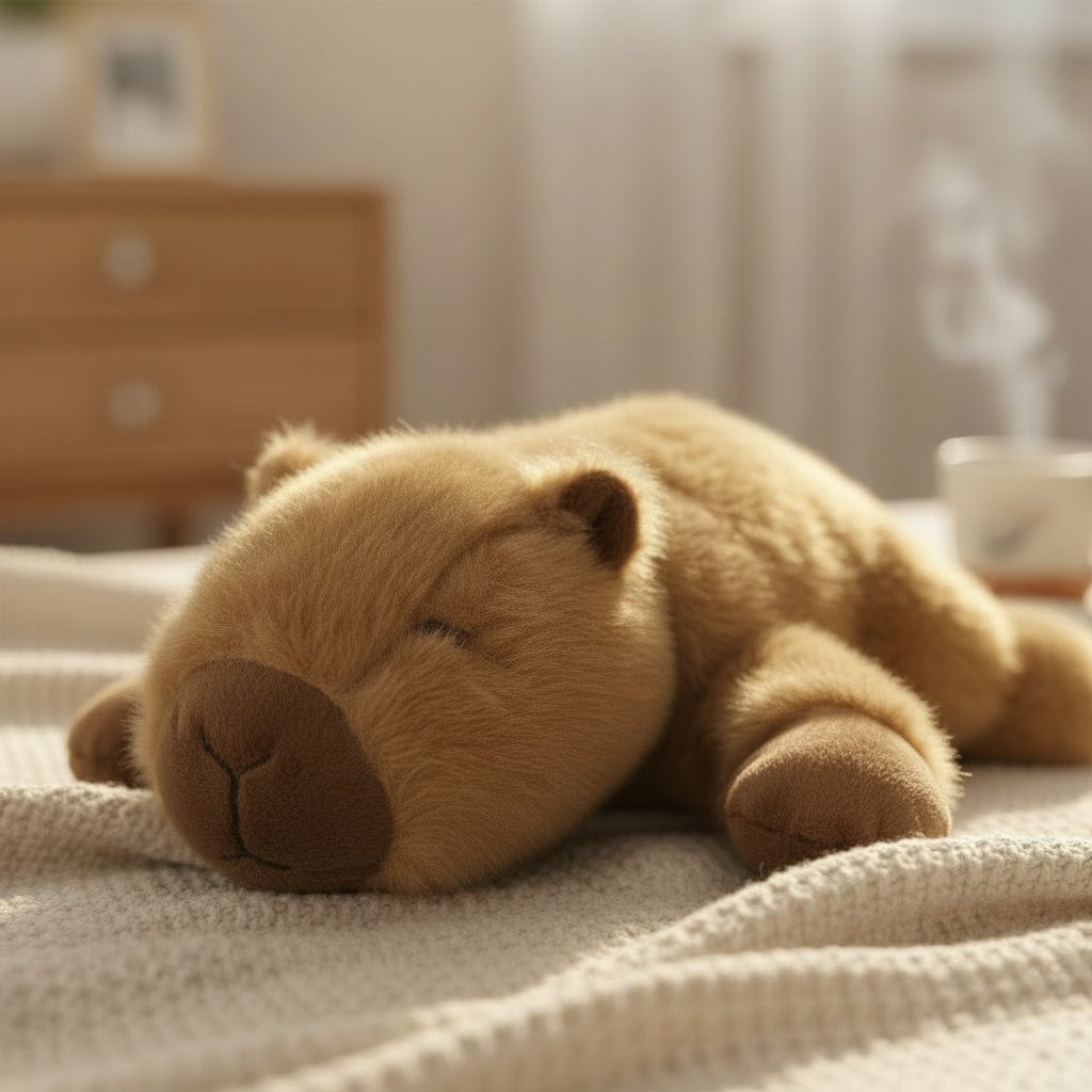 Creasowl Capybara Knuffel 40 cm - Zachte Dieren Pluche met Licht Gewogen Pootjes