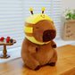 Creasowl Capybara Knuffel met Bijenmuts – Kawaii Pluche Knuffeldier 30 cm