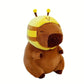 Creasowl Capybara Knuffel met Bijenmuts – Kawaii Pluche Knuffeldier 30 cm