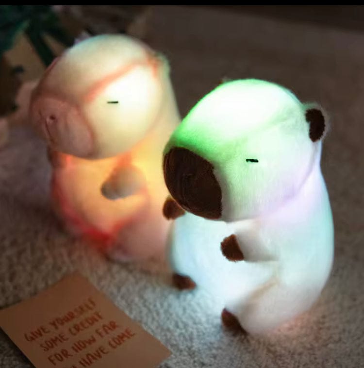 Creasowl Capybara Knuffel met Licht – Zachte Pluche 24 cm