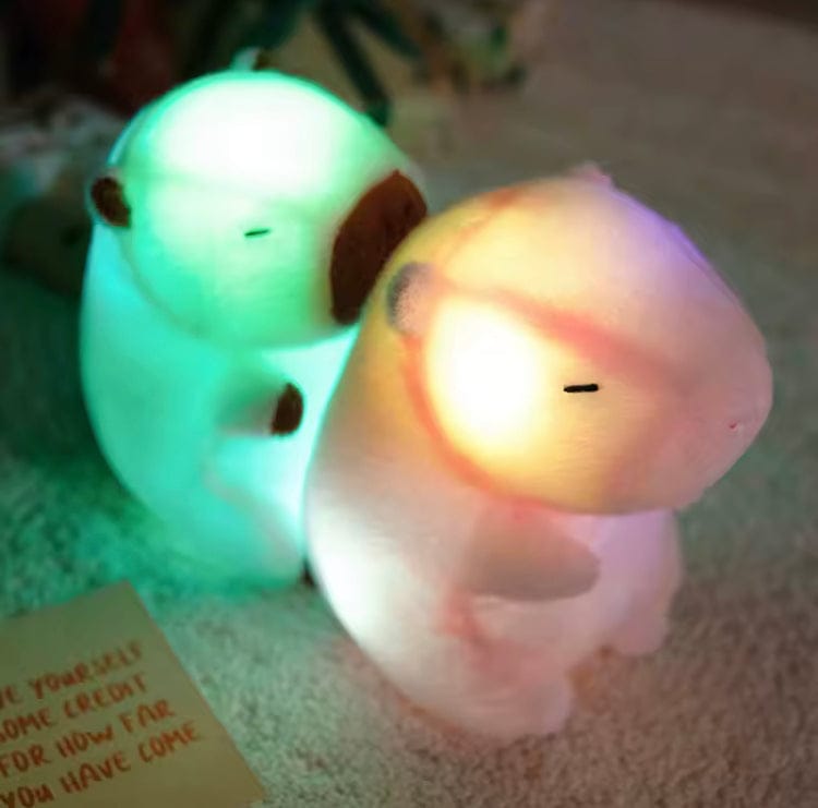 Creasowl Capybara Knuffel met Licht – Zachte Pluche 24 cm