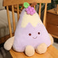 Creasowl Cartoon Fruitcake Pluche Kussen 35 cm - Schattige Knuffel Aardbei, Druif, Mango & Bosbessen