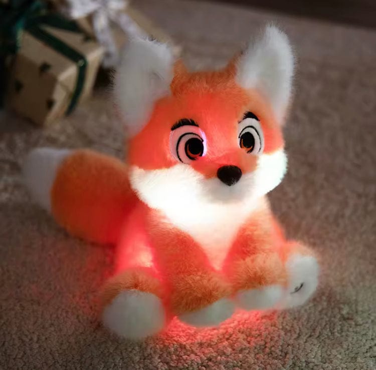 Creasowl Cartoon Lichtgevende Vos Knuffel 🦊 - Zachte LED Plush Pop – 26cm