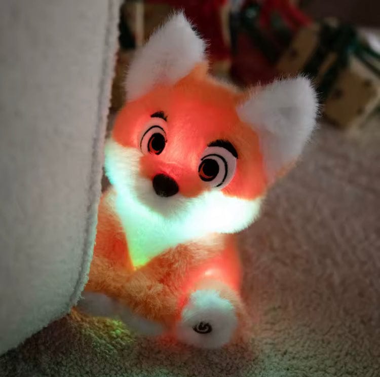 Creasowl Cartoon Lichtgevende Vos Knuffel 🦊 - Zachte LED Plush Pop – 26cm