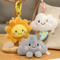 Creasowl Cartoon Weer Serie Knuffels – Zon, Wolk, Bliksem - Leuke Mini Pluche Hangers voor Tas, Auto of Cadeau