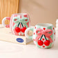 Creasowl Drinkware 3D Strikjes Mok – Schattige Keramische Mok in 4 Kleuren