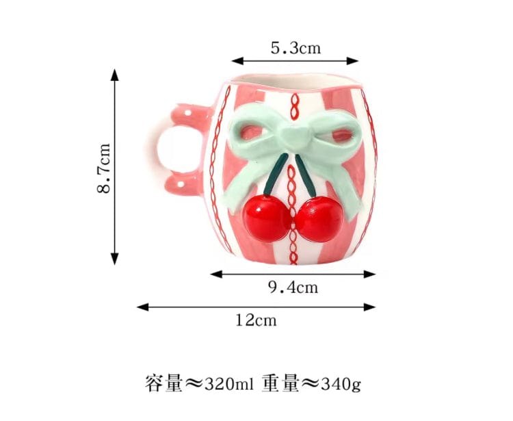 Creasowl Drinkware 3D Strikjes Mok – Schattige Keramische Mok in 4 Kleuren