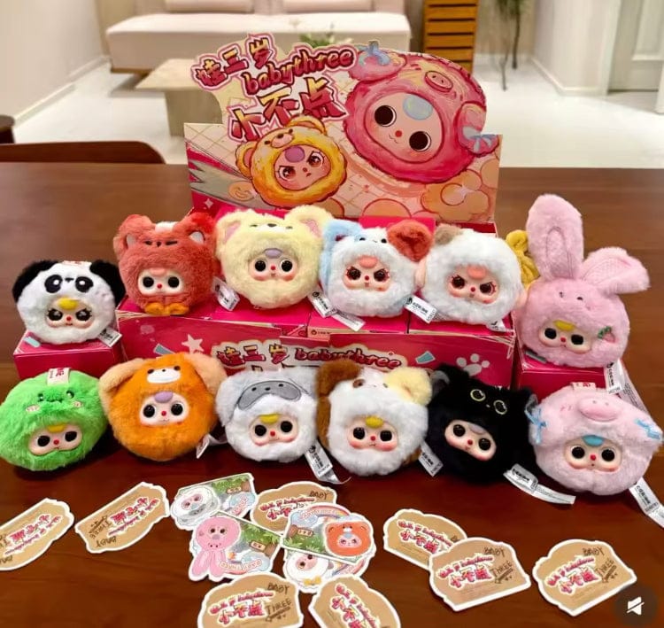 Creasowl Echte Baby Three Mini Animals Blind Box – Trendy Sleutelhanger Speelgoed - Anime Verrassingscadeau