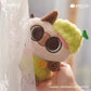 Creasowl Echte Siamese Kat Azukisan Fruit Serie – Pluche Pop Blind Box Tas Hanger & Kawaii Verrassing