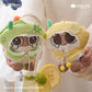 Creasowl Echte Siamese Kat Azukisan Fruit Serie – Pluche Pop Blind Box Tas Hanger & Kawaii Verrassing