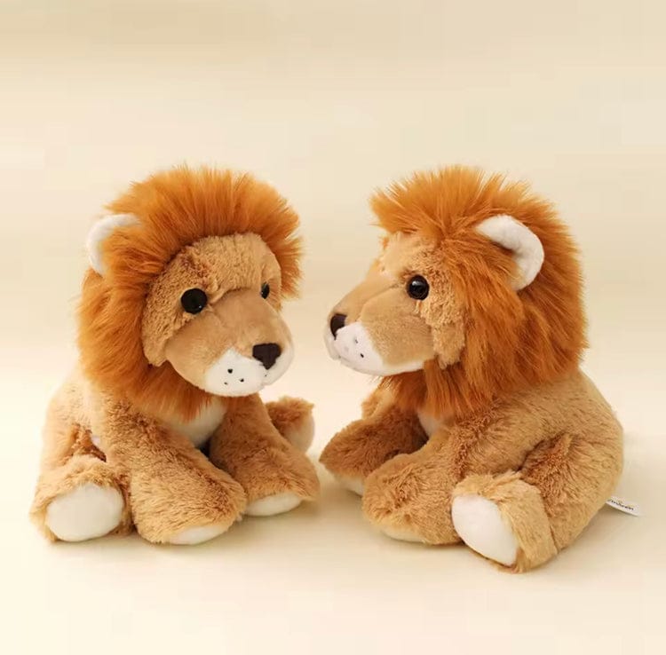 Creasowl Fuzzy Leeuw Knuffel 20cm 🦁 - Zachte Zittende Leeuw – Zachte Wildlife Plushie Cadeau