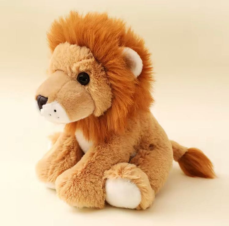 Creasowl Fuzzy Leeuw Knuffel 20cm 🦁 - Zachte Zittende Leeuw – Zachte Wildlife Plushie Cadeau