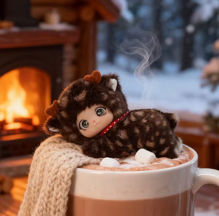 Creasowl Hert Kawaii Patroon Knuffel Dier – Vinyl Knuffels Konijn, Kat & Streep - Tas hanger - Schattige Knuffel Pop