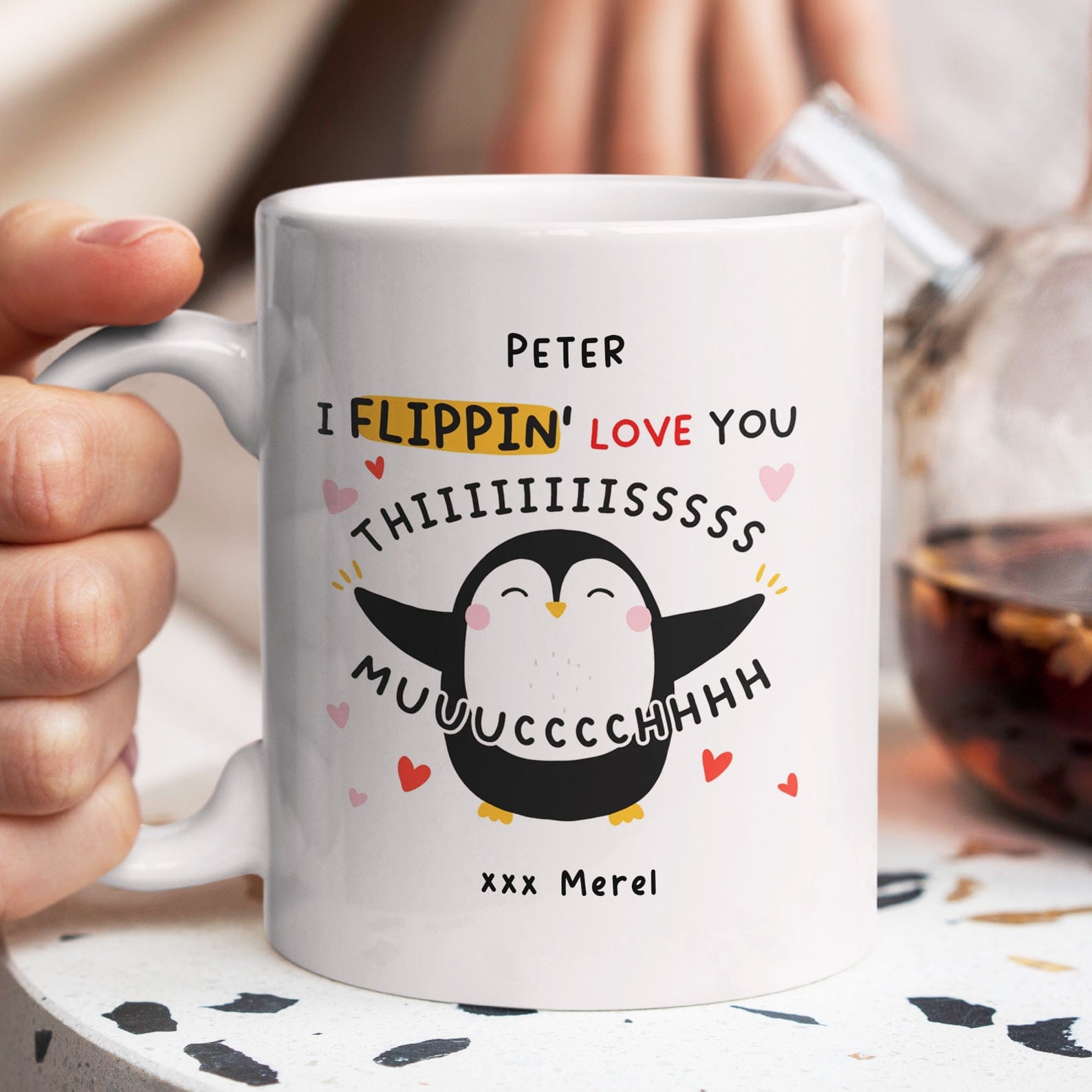 Creasowl I Flippin Love You Gepersonaliseerde Mok 325 ml