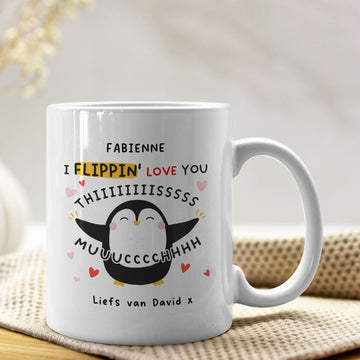 Creasowl I Flippin Love You Gepersonaliseerde Mok 325 ml