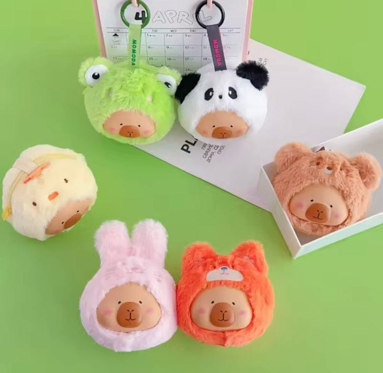 Creasowl Kawaii Capybara Sleutelhanger 🩷 Schattige Pluche Mini Tas & Portemonnee Blindbox