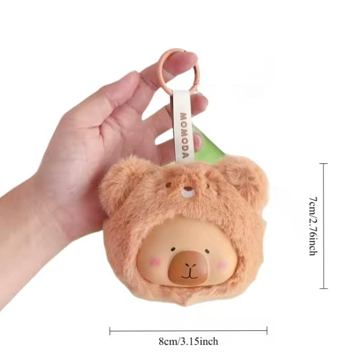 Creasowl Kawaii Capybara Sleutelhanger 🩷 Schattige Pluche Mini Tas & Portemonnee Blindbox