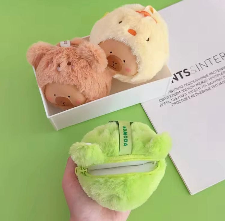 Creasowl Kawaii Capybara Sleutelhanger 🩷 Schattige Pluche Mini Tas & Portemonnee Blindbox