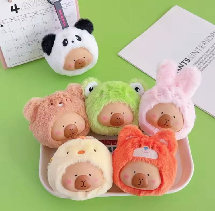 Creasowl Kawaii Capybara Sleutelhanger 🩷 Schattige Pluche Mini Tas & Portemonnee Blindbox