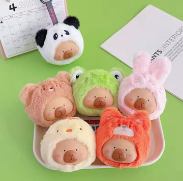 Creasowl Kawaii Capybara Sleutelhanger 🩷 Schattige Pluche Mini Tas & Portemonnee Blindbox