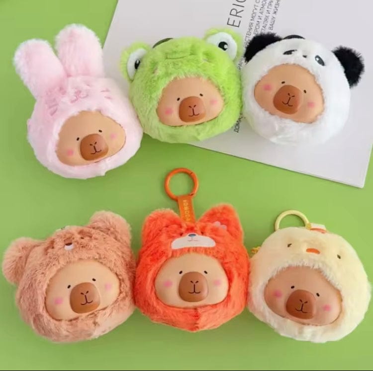 Creasowl Kawaii Capybara Sleutelhanger 🩷 Schattige Pluche Mini Tas & Portemonnee Blindbox