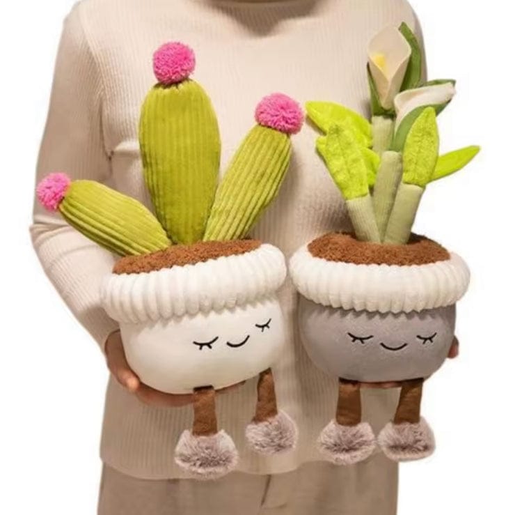 Creasowl Kawaii Cartoon Plant Pluche Knuffel 30cm – Schattige Potplant Pop