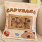 Creasowl Kawaii kussen Met 8 Capybara,s - Squish Knuffel met kleintjes - Kawaii knuffel - Kawaii Capybara Knuffel - Capybara Squishy - Knuffel Kussen - 35CM x 43CM
