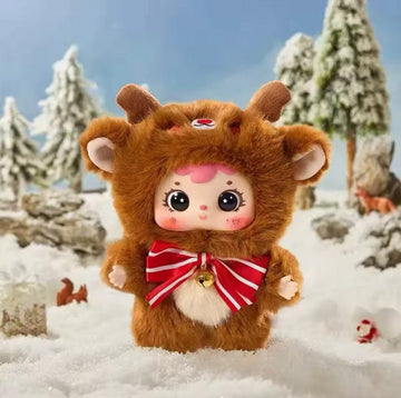 Creasowl Kerst Mystery Blind Box 🎁 - Samuel Merry Christmas Eva Series – Schattige Pluche Sleutelhanger met Vinyl Gezicht