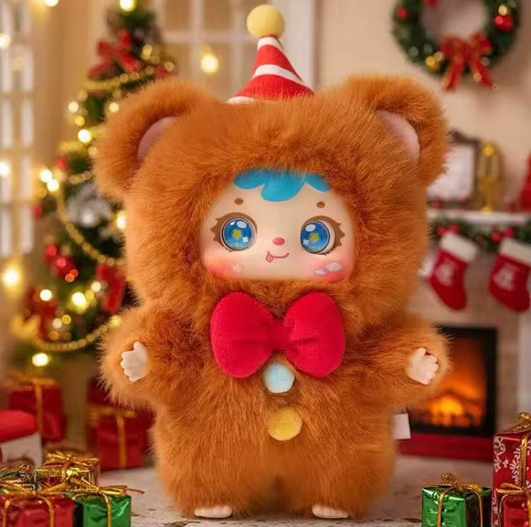 Creasowl Kerst Mystery Blind Box 🎁 - Samuel Merry Christmas Eva Series – Schattige Pluche Sleutelhanger met Vinyl Gezicht