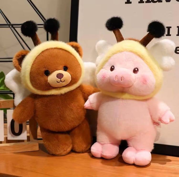 Creasowl Knuffel Zachte Schattige Dieren 33cm – Pinguïn, Beer & Varken - Kawaii Pluche 33cm