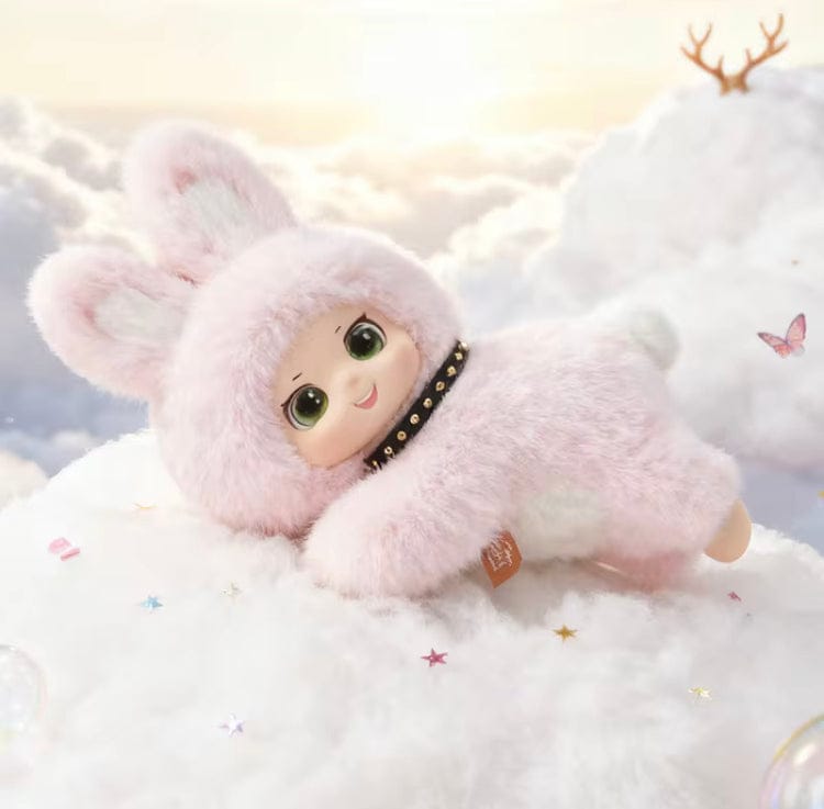 Creasowl Konijn Kawaii Patroon Knuffel Dier – Vinyl Knuffels Konijn, Kat & Streep - Tas hanger - Schattige Knuffel Pop