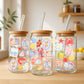 Creasowl Libbey Glazen Drinkbeker 500ml – Mason Jar met Sardientjes Patroon