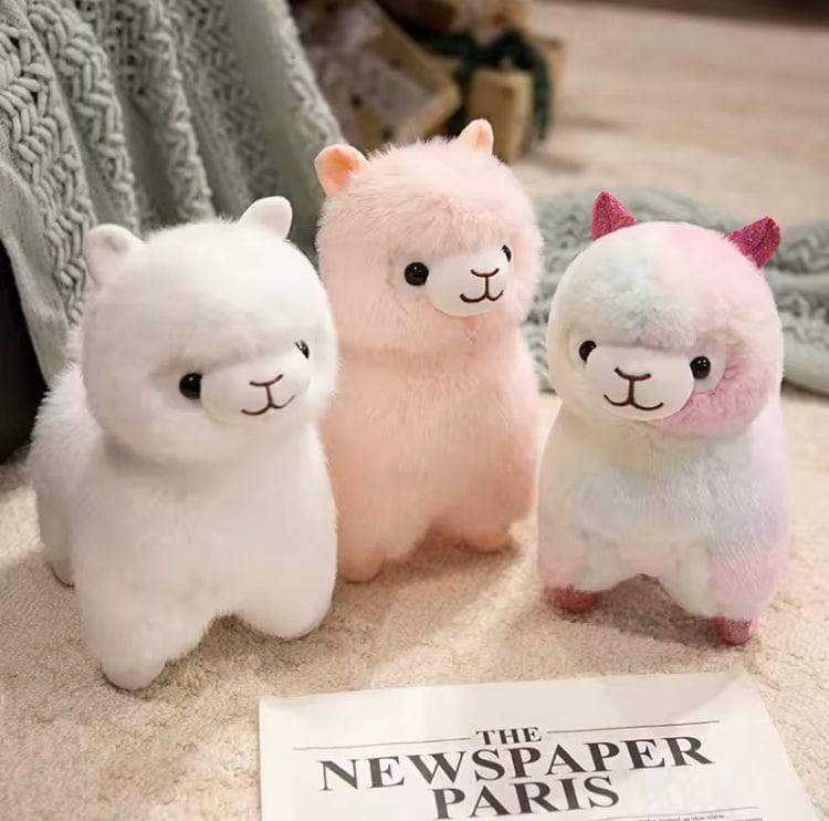 Creasowl Lichtgevende Alpaca Knuffel 27cm – Kawaii Pluche Alpaca Knuffel | Nachtlampje & Decoratie