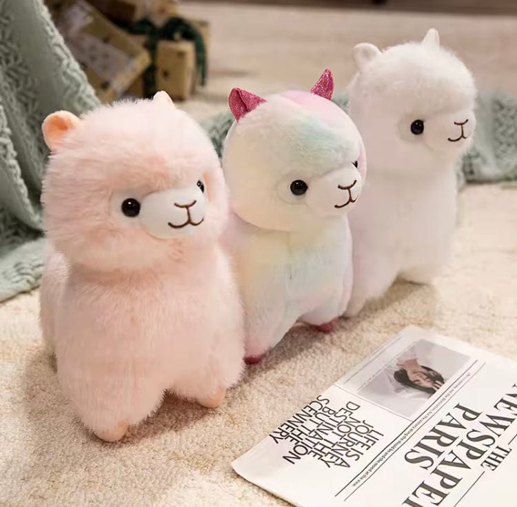 Creasowl Lichtgevende Alpaca Knuffel 27cm – Kawaii Pluche Alpaca Knuffel | Nachtlampje & Decoratie