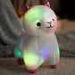 Creasowl Lichtgevende Alpaca Knuffel 27cm – Kawaii Pluche Alpaca Knuffel | Nachtlampje & Decoratie