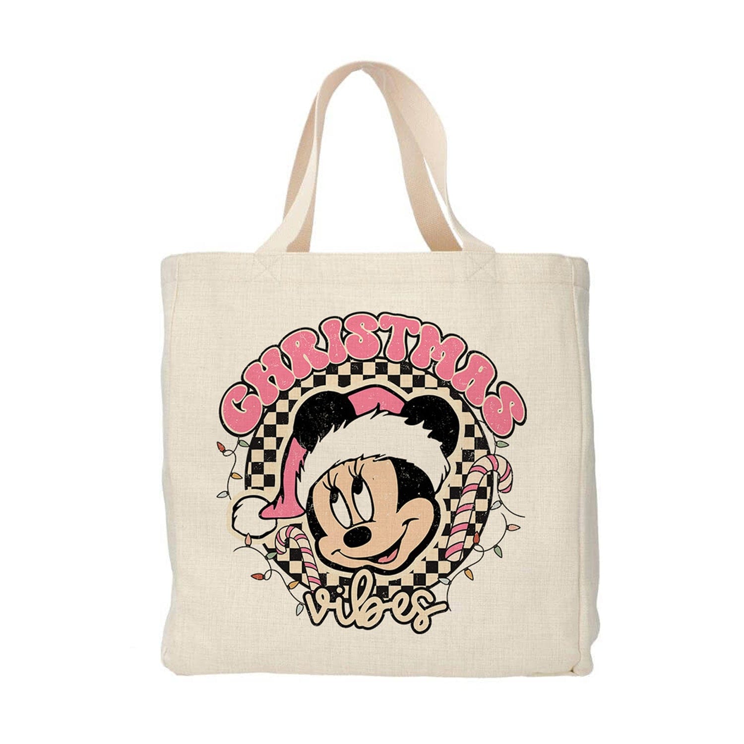Creasowl Minnie Kerst Tote Bag 38 x 48 cm - Boodschappentas / Herbruikbare Tas