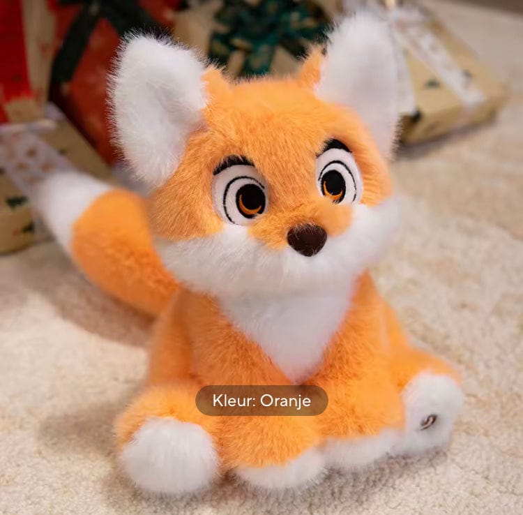 Creasowl Oranje Cartoon Lichtgevende Vos Knuffel 🦊 - Zachte LED Plush Pop – 26cm