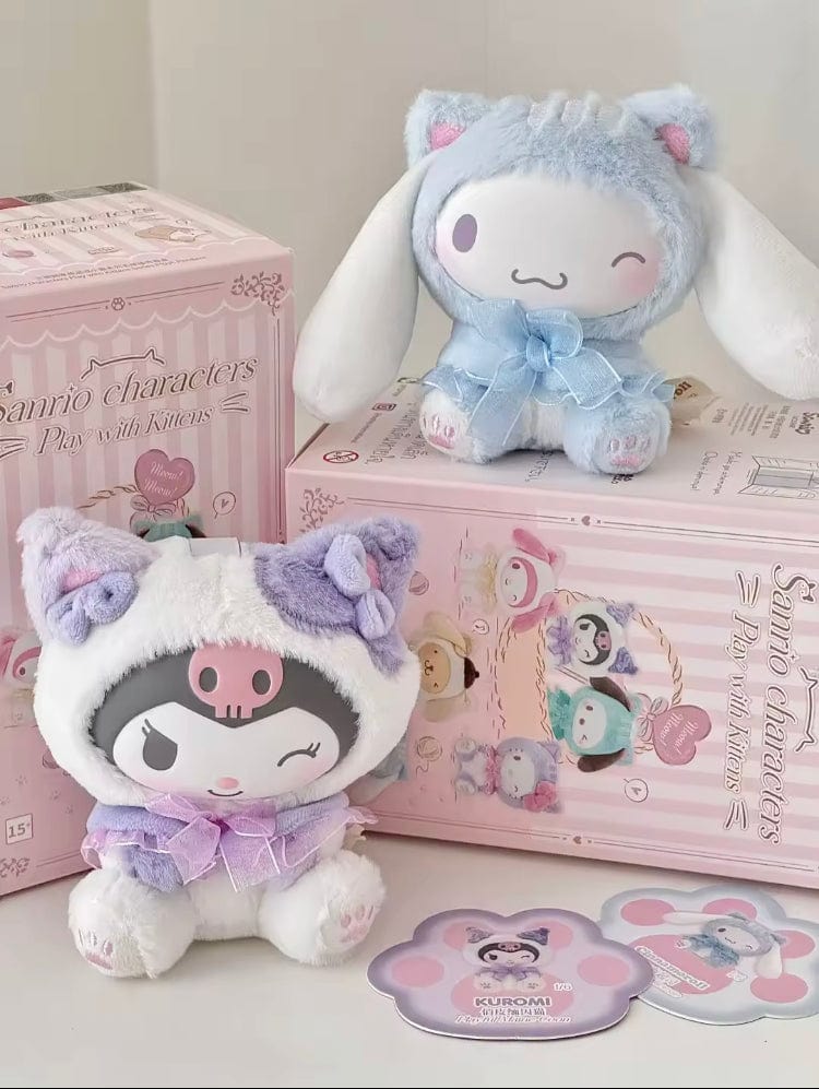 Creasowl Originele Sanrio Play with Kittens Blind Box met schattige verrassingsfiguurtjes.