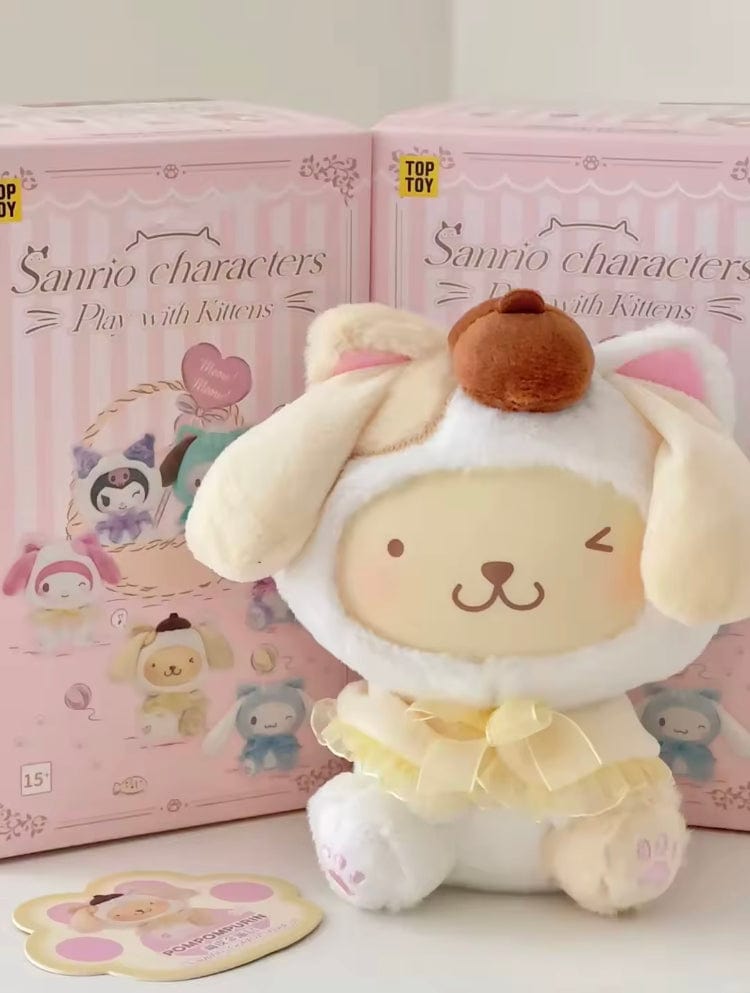 Creasowl Originele Sanrio Play with Kittens Blind Box met schattige verrassingsfiguurtjes.