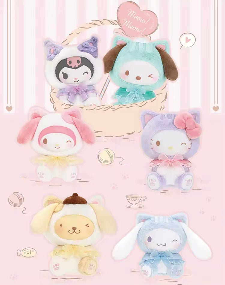 Creasowl Originele Sanrio Play with Kittens Blind Box met schattige verrassingsfiguurtjes.