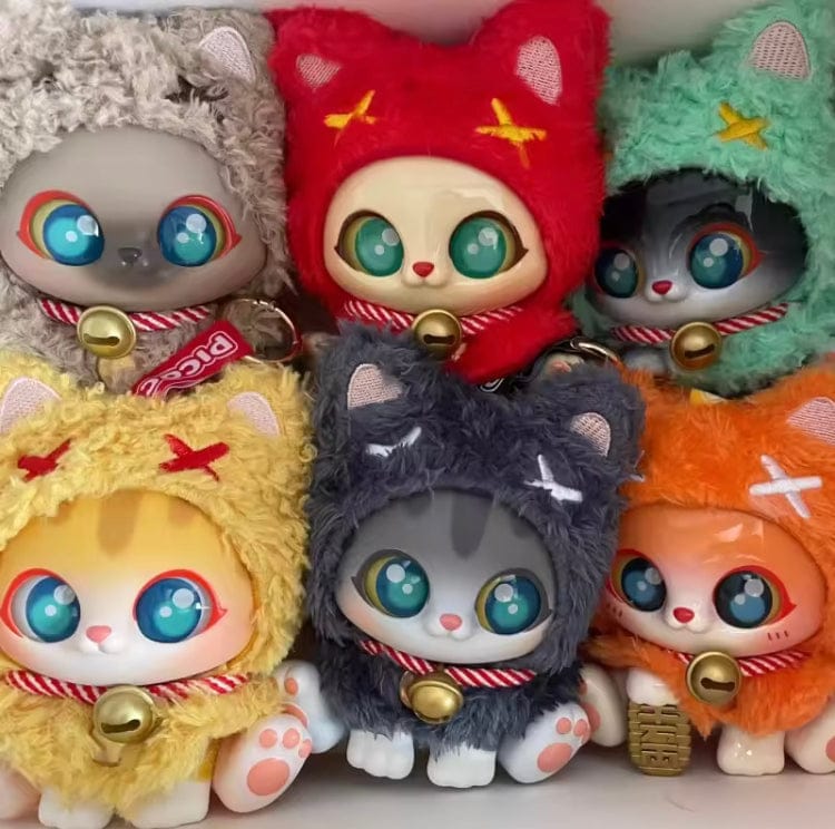 Creasowl Picoco Lucky Cloak Cat Blind Box 🐱 - Kawaii Collectible Sleutelhanger