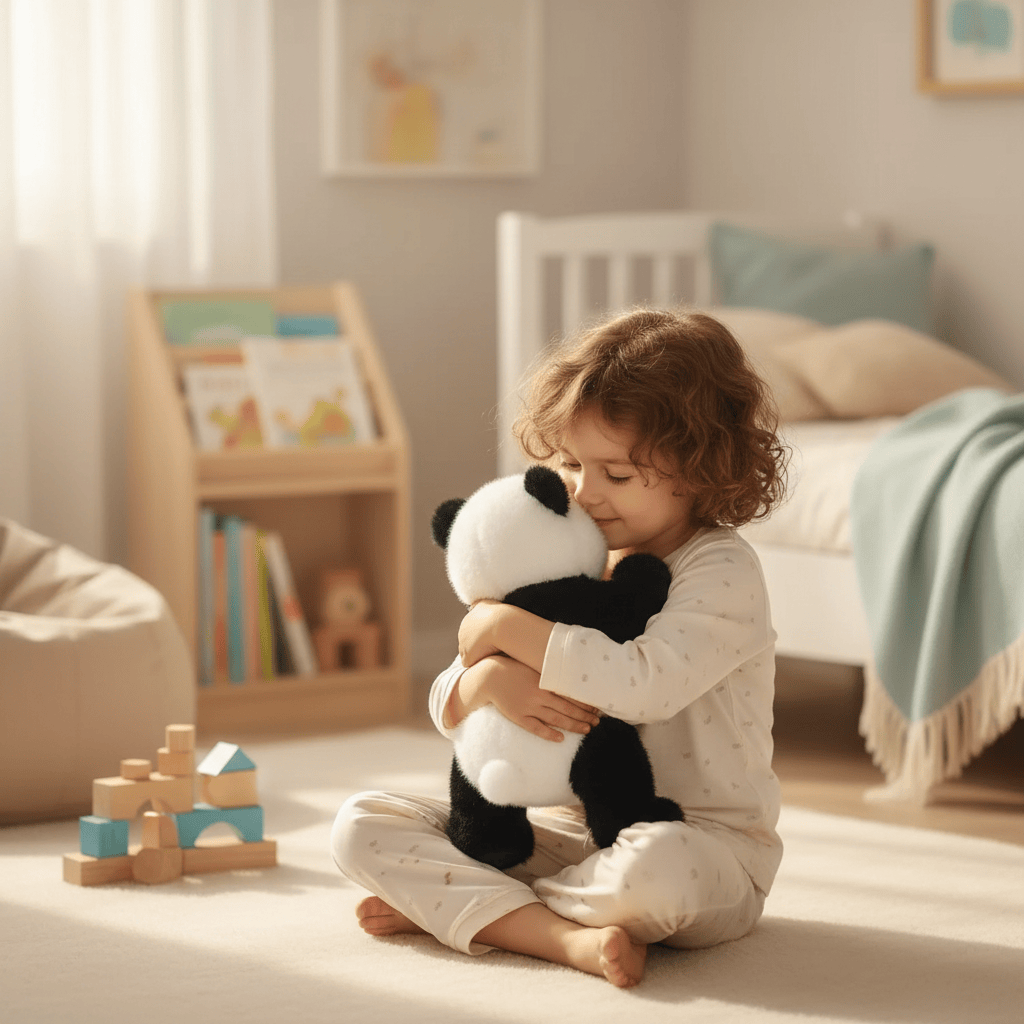 Creasowl Realistische Panda Knuffel 🐼 - Superzachte Fluffy Plush & Cute Cadeau 30cm - Licht verzwaard